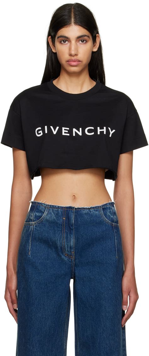 givenchy black crop top|Tops .